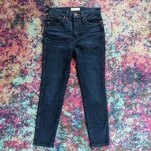 Madewell petite 10" rise skinny jeans Hayes wash